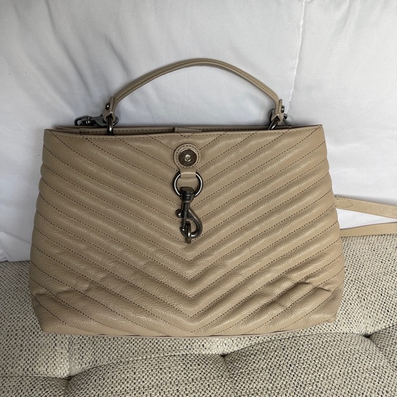 REBECCA MINKOFF Edie Top Handle Leather Satchel - Picture 9 of 9